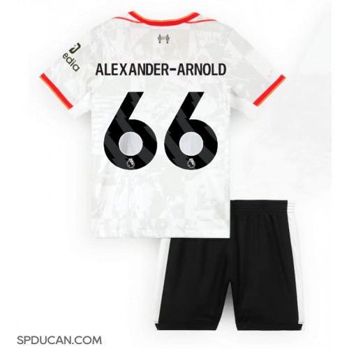 Dječji Nogometni Dres Liverpool Alexander-Arnold #66 Rezervni 2024-25 Kratak Rukav (+ Kratke hlače)